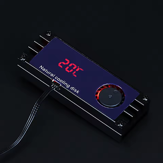 Активний радіатор M.2 SSD з Turbo-вентилятором та OLED-дисплеєм