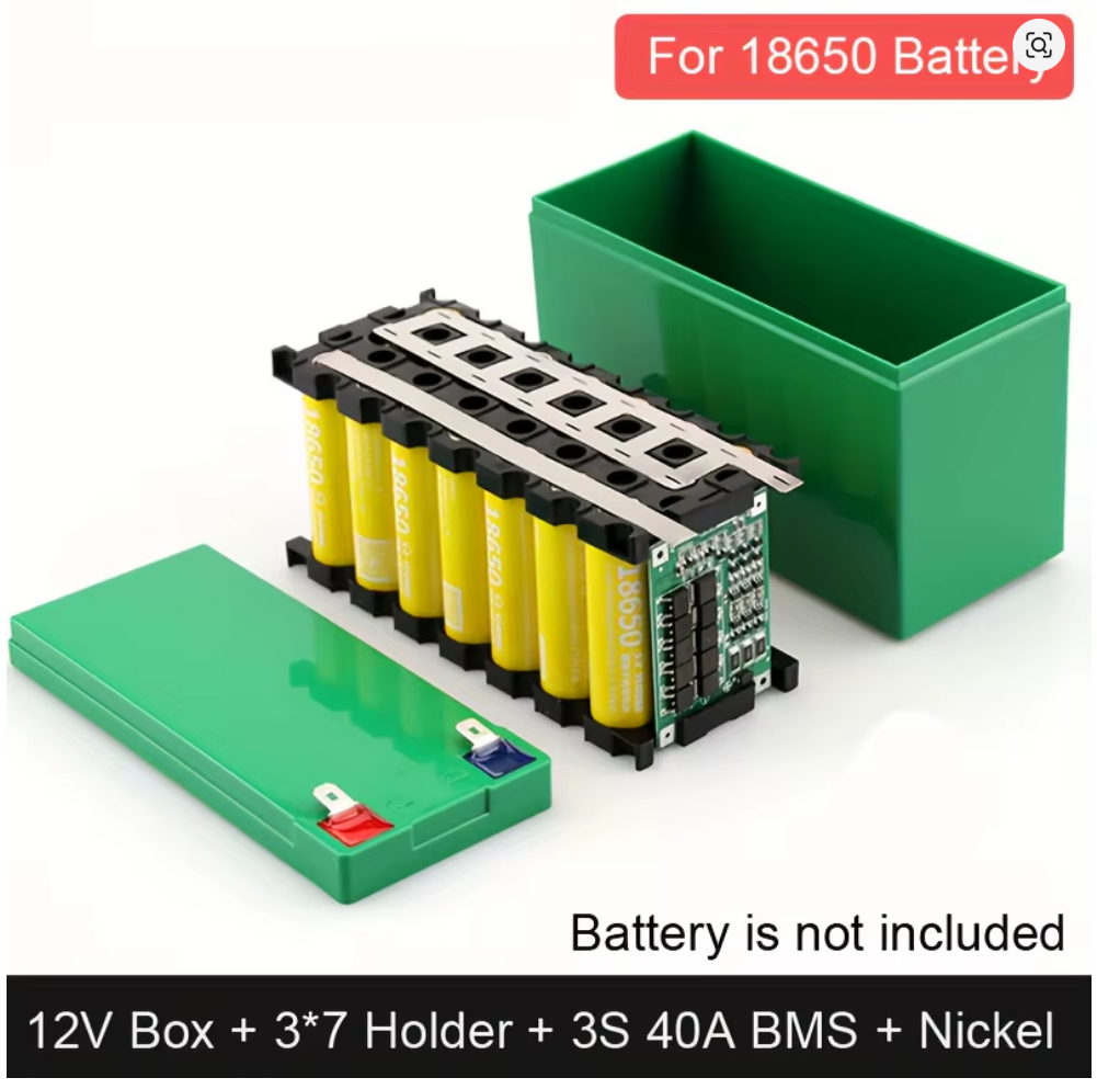 Корпус для збірки 12V Li-ion акумулятора (3S7P) з платою BMS 3S 40A